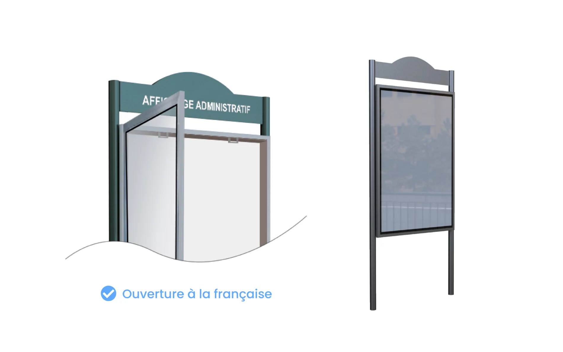 Représentation 3D de l'affichage administratif CDG