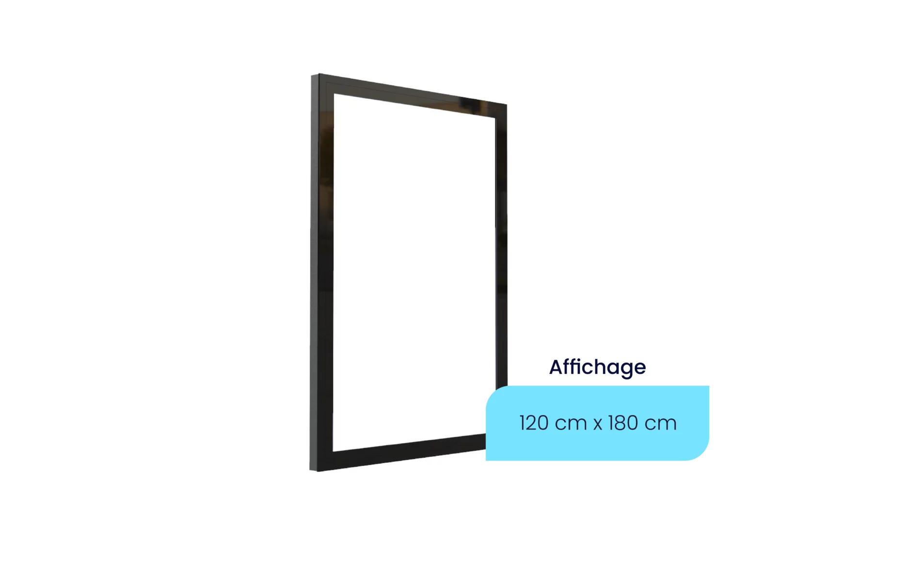 Présentation 3D de l'affichage mural - Lux - Affichage 120 x 180cm